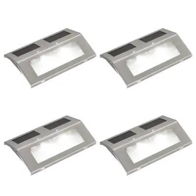 Image de 4 pièces Lampe solaire pour escalier 2 LED Lampe murale solaire