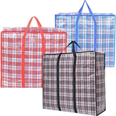 3er-Set große Wäschesäcke mit Reißverschluss, wasserdicht, 80x60x20 cm