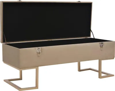 Obrázok produktu pre vidaXL Lavica s úložným priestorom 105 cm béžový zamat