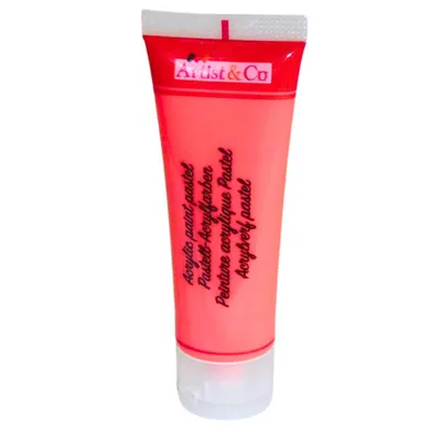 Produktbild von Acrylfarbe 75 ml 1 Tube Orange Pastell Künstlerfarbe Malfarbe für Malen und Basteln