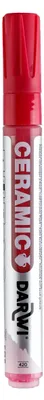 Produktbild von Darwi 6x Keramikfarbe, Marker 2mm Spitze, 6ml, Karminrot Karmin DA0340013420C