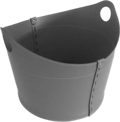 Produktbild von Kaminkorb "CALA-MINI" für Holz aus Leder | Grau (turtle)