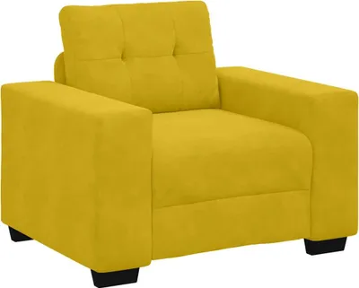 Zdjęcie produktu dla vidaXL Fotel Żółty 100x78x80 cm Aksamit