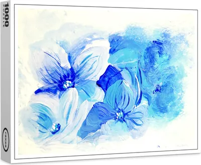 Produktbild von raxxa Premium-Puzzle "Blaue Hortensienblüten", 1000 Teile