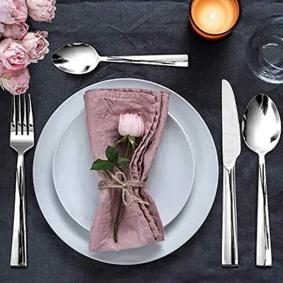 Produktbild von Famanu Besteckset 30-teilig - Spiegelpoliertes Edelstahl, Spülmaschinenfest
