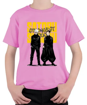 Immagine prodotto di Satoru Gojo Geto Strongest Duo Jujutsu Kaisen Anime Aesthetics Japan Y2K Maglietta unisex per bambini, rosa, 140
