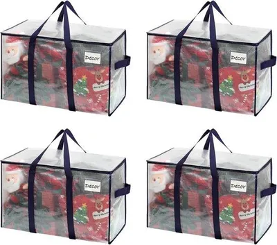 Productafbeelding van Famanu opbergtas set van 2, waterafstotend, 102 liter, met rits en handgrepen, grijs