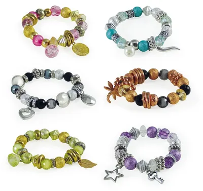 Immagine prodotto di Be teens 6 braccialetti con ciondoli Buki