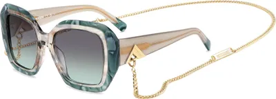 Produktbild von Missoni MIS 0168/G/S Green striped beige 52/18/145 Damen Sonnenbrillen