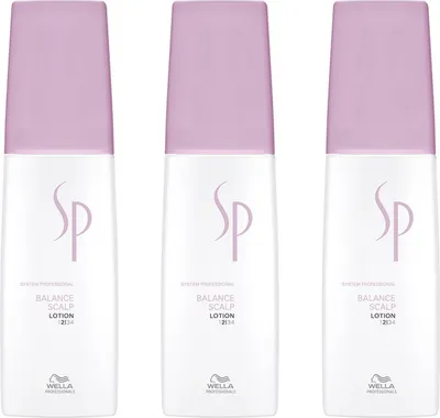 Produktbild von Wella SP Balance Scalp Lotion 3 x 125 ml Kopfhautlotion Set