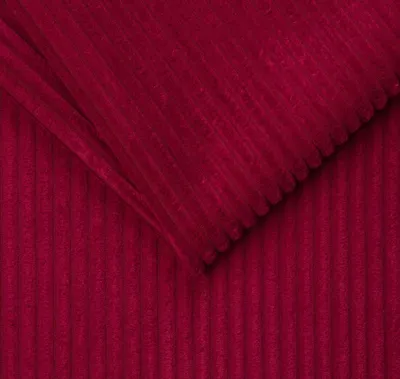 Produktbild von TAPHICEROS Cord Stoff, Rot, 100cm x 142cm, Meterware, Polsterstoff Material, Möbelstoff, Dicker Rippenstoff