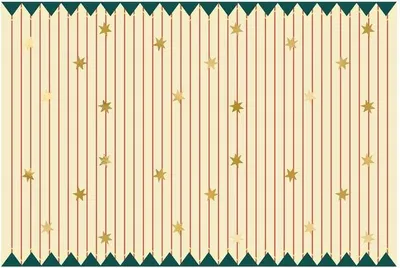 Immagine prodotto di Tovaglia di carta a righe con stelle 180x120cm