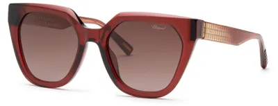 Image de Chopard SCH377M Framboise transparent brillant 54/20/140 Lunettes de soleil pour femmes