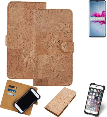 Produktbild von K-S-Trade Hülle kompatibel mit ZTE Axon 11 5G  Kork Handyhülle Cover  Schutzhülle TPU Case Bumper in Hellbraun, (1x)