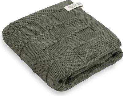 Produktbild von Knit Factory Ivy Premium Strickhandtuch - Khaki - 60x110 cm