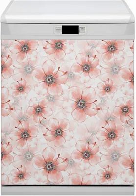 Produktbild von Abwaschbar 60x80 cm Geschirrspüle Magnetmatte Küche Dekorative  - Orangefarbene Blumen