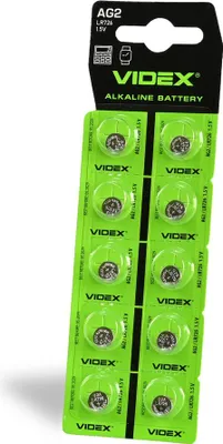 Obrázok produktu pre Alkalická batéria VIDEX AG2/LR726, blistrové balenie, 10 kusov.
