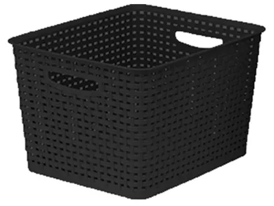 Produktbild von Korb in Rattan-Optik 17l – aus Kunststoff, 36x30x22cm – für Ihren Haushalt