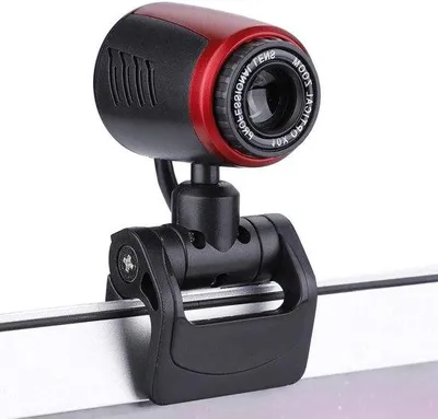 Immagine prodotto di Webcam con microfono - Videocamera per computer - Riunioni online - Rotazione a 360 gradi - 0,3 MP - Nero
