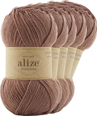 Produktbild von Strickgarn Alize Wooltime 5x100g 75% Wolle  100 Häkelgarn Farbwahl