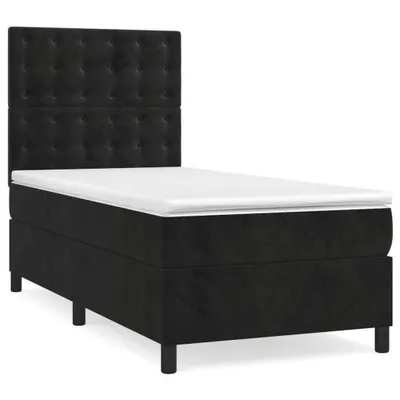 Productafbeelding van vidaXL Boxspringbed met matras, zwart, 90x190 cm, fluweel