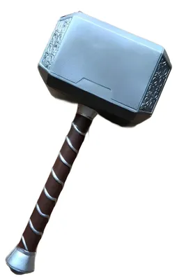 Image de Marteau jouet Thora 1:1 Marteaux en caoutchouc Mjolnir Marteau de super-héros pour cosplay, décoration ou jeu