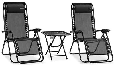Produktbild von SereneLife Liegestuhl, Gartenliege Klappbar, Strandliege, Sonnenstuhl als Garten