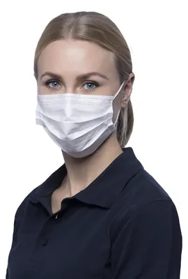 Produktbild von NITRAS SOFT PROTECT, medizinische Gesichtsmaske, weiß, EN 14683, Box à 50 Stück
