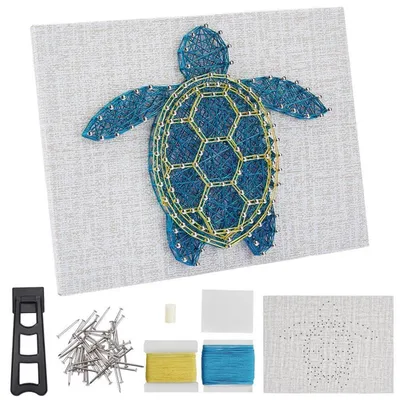 Image de Kit de création artistique "Tortue marine", idéal pour adultes et débutants, format 15x20 cm
