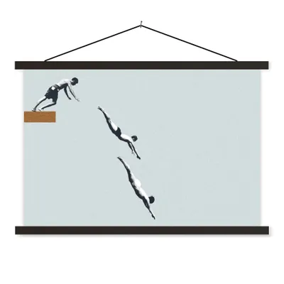 Produktbild von MuchoWow® Textilposter Weinglas - Männer - Vintage 150x100 cm mit schwarzem Rahmen - Schlafzimmer
