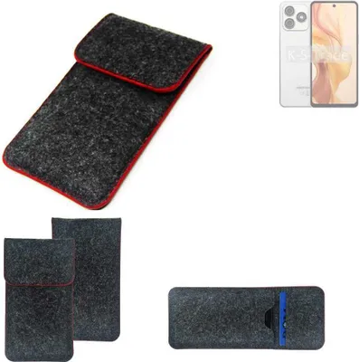 Produktbild von K-S-Trade Handy Schutz Hülle kompatibel mit Ulefone Note 18 Ultra Schutzhülle Handyhülle Filztasche Pouch Tasche Case Sleeve Filzhülle dunkelgrau