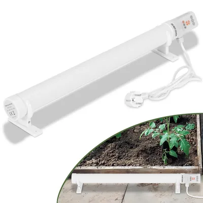 Image de Clanmacy Chauffage de serre 120W Chauffage électrique à barres blanc pour serres Installation flexible