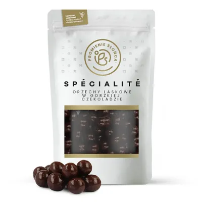 Zdjęcie produktu dla Orzechy Laskowe w Gorzkiej Czekoladzie 200 g