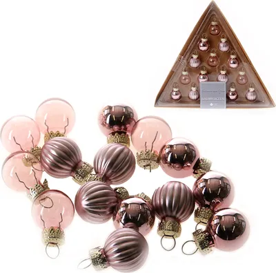Produktbild von 15 x Baumkugel aus Glas Ø 2 cm - Baumschmuck Baumkugeln mini Christbaumkugeln klein Glaskugeln Weihnachtsdeko