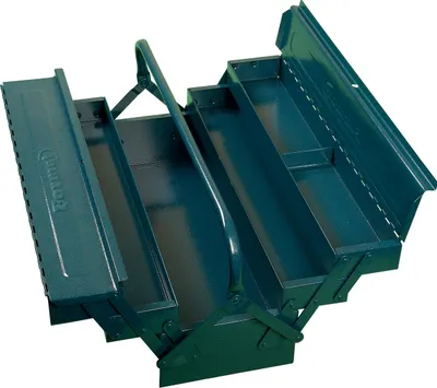 Produktbild von FORMAT Werkzeugkasten Stahlblech 600x200x200 5-teilig, Maße:600 x 200 x 200 mm