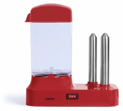 Hotdog-Maker 340 W, 6 Hotdogs, Edelstahl, Chilirot