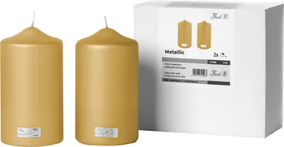 Produktbild von Fink Kerzen-Set CANDLE DH 8x15 cm gold