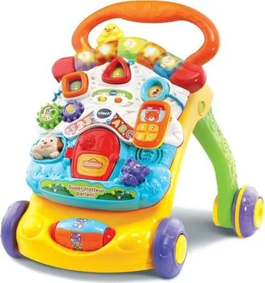 Produktbild von VTECH Super Lauflernwagen 2 in 1, Musikalischer Lauflerner, Multicolore, 9-36 Monate, 46cm x 33.3cm x 45cm