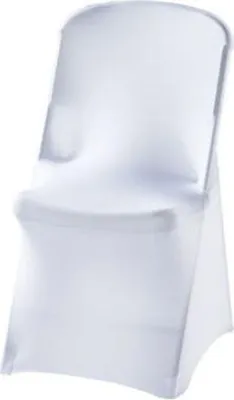 Produktbild von Stretchhusse für Buffet-Klappstuhl mit ca. 465 x 530 x 900 mm (BxTxH), weiß