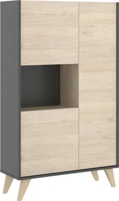 Immagine prodotto di Dmora Credenza Crono 43x81x135h cm Marrone, Apertura Battente 5 Vani