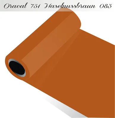 Produktbild von Oracal 751 - Orafol Folie 5m (Laufmeter) freie Farbwahl 118 glänzende Farben - glanz in 4 Größen, 126 cm Folienhöhe haselnussbraun - 083
