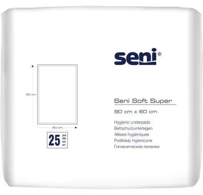 Produktbild von Seni Soft Super Bettschutzunterlage 60x90 cm 25 St