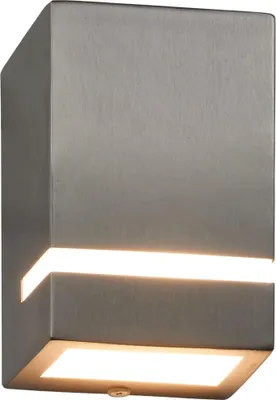 Produktbild von vidaXL Außenwandleuchten 2 Stk. 35 W Silbern Rechteckig