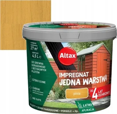 Zdjęcie produktu dla Impregnat jedna warstwa do drewna i betonu pinia 4,5l