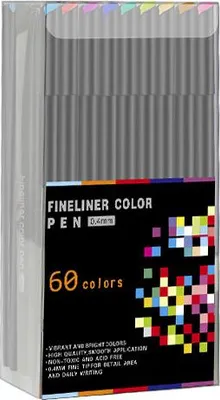 Obrázek produktu pro INF Sada fixů Fineliner, barevné tenké kreslicí fixy Sada 60 barev