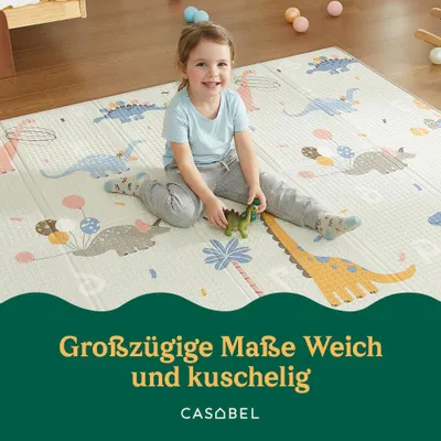 Produktbild von CASABEL Baby-Spielmatte, dick und weich, 180x150cm, Motiv Weltraum