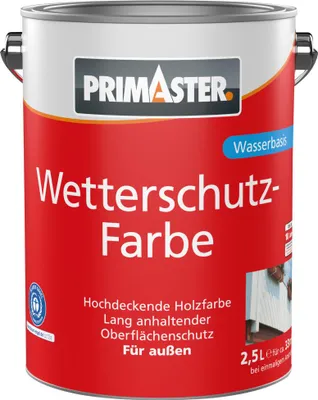 Produktbild von Primaster Wetterschutzfarbe 2,5 L weiß