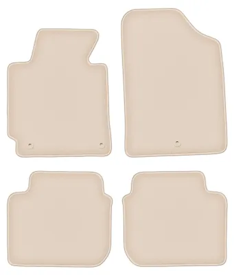 Produktbild von DURBAN Beige Velours-Fußmatten-Set für Hyundai Elantra V Coupé, Limousine (2010-2016)