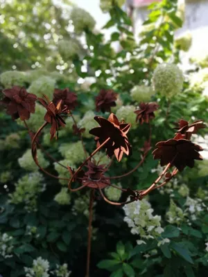Produktbild von Edelrost Windrad Flowerspin mit Schmetterlingen