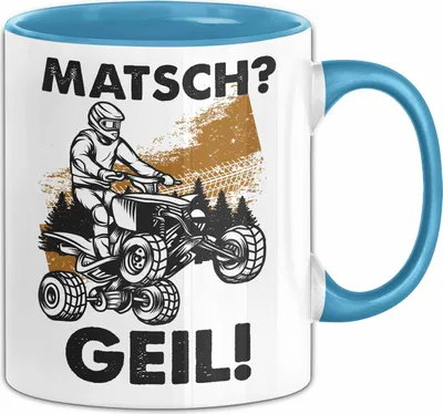 Produktbild von Quad Tasse Geschenk Matsch Geil Quad-Fahrer Geschenkidee Becher (Blau)